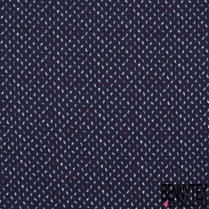 Crêpe viscose imprimé mini fleur champêtre stylisée éparse fond rose pastel