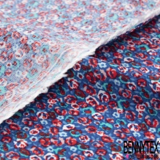 Crêpe viscose imprimé abstrait blanc noir kaki