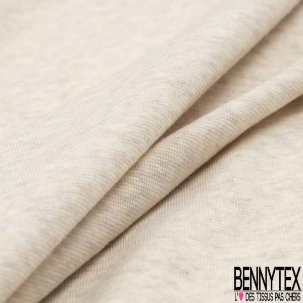 Jersey milano coton gris clair chiné
