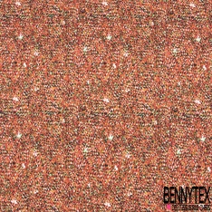 Coton viscose imprimé petit losange bandana rouge fond blanc optique