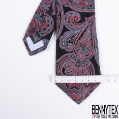 Cravate soie texturé motif rayure en biais blanc aubergine