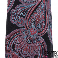 Cravate soie texturé motif rayure en biais blanc aubergine