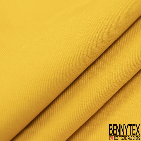 Velours deux milles raies élasthanne uni bouton d'or