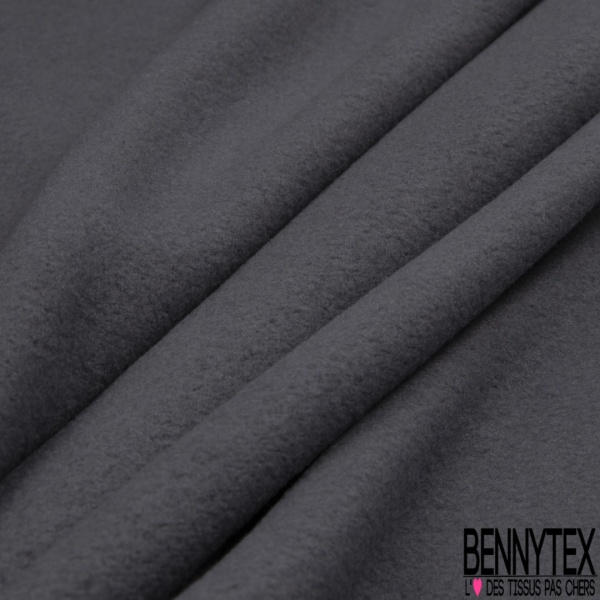 Polaire double face ignifugée anthracite