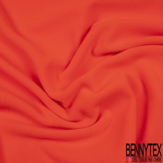 Polaire double face orange fluo