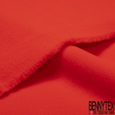 Polaire double face orange fluo
