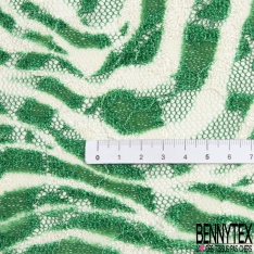 Dentelle polyamide élasthanne losange fantaisie uni safran