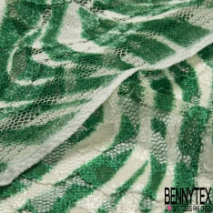 Dentelle polyamide élasthanne losange fantaisie uni safran