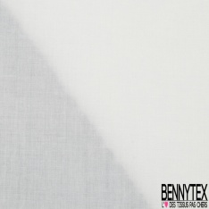 Popeline chemise coton polyamide élasthanne satiné uni blanc optique