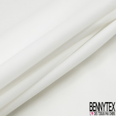 Popeline chemise coton polyamide élasthanne satiné uni blanc optique