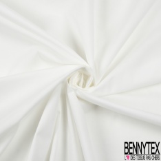 Popeline chemise coton polyamide élasthanne satiné uni blanc optique