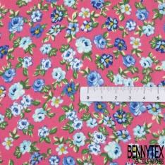 Satinette polyester imprimé amérindien sinusoïde ton violet vert citron vert givré pastel