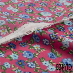 Satinette polyester imprimé amérindien sinusoïde ton violet vert citron vert givré pastel