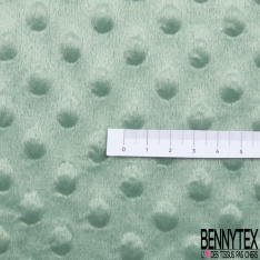 Minky Pois effet Gaufré Uni Vert Mousse