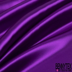 Satin polyester élasthanne océan au clair de lune