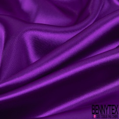 Satin polyester élasthanne océan au clair de lune
