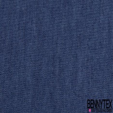 Chambray coton viscose chemise Liberty of London bleu denim moyen
