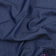 Chambray coton viscose chemise Liberty of London bleu denim moyen