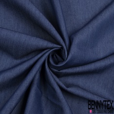 Chambray coton viscose chemise Liberty of London bleu denim moyen