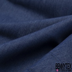 Chambray coton viscose chemise Liberty of London bleu denim moyen