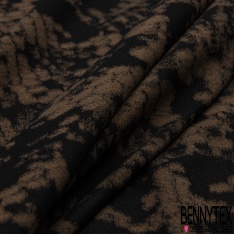Polyamide élasthanne lingerie motif tâche noir café au lait
