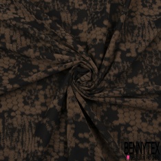 Polyamide élasthanne lingerie motif tâche noir café au lait
