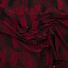 Polyamide élasthanne lingerie motif alvéole ton noir rouge