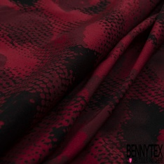 Polyamide élasthanne lingerie motif alvéole ton noir rouge