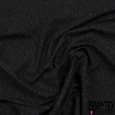 Bourrette de soie coton noir écru