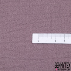 Coton double gaze uni mauve poudré