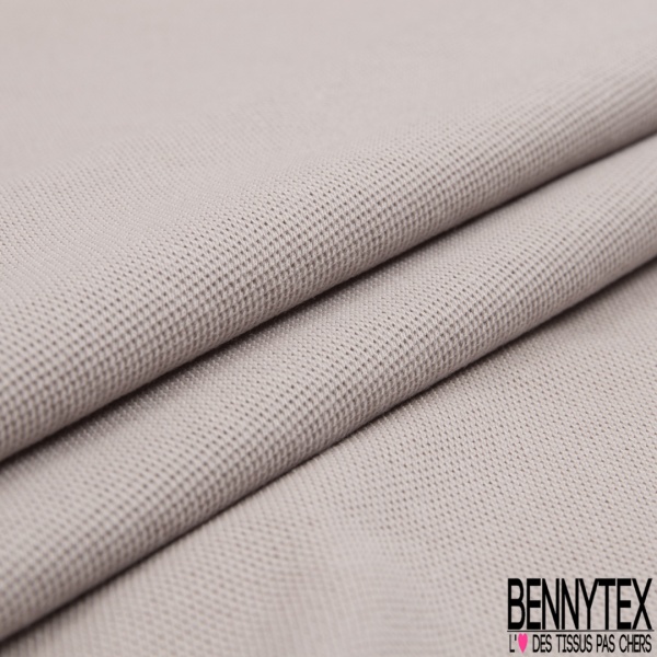Jersey Coton Piqué Uni Bleu Ciel Grande Laize