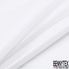 Mousseline de soie crêpée rayure fantaisie verticale texturée ton sur ton limonade
