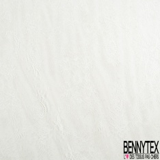 Panneau dentelle polyamide polyester blanc grande laize de 280cm