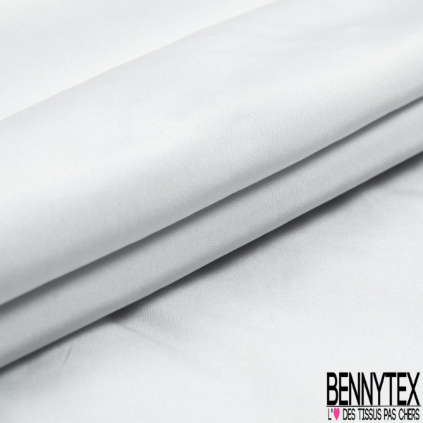 Taffetas polyester uni petit ottoman gris givré