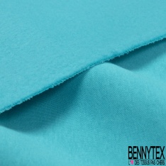 Molleton Gratté Double Face Uni Bleu canard