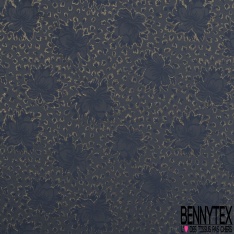 Polyamide élasthanne lingerie motif losange fantaisie gaufré pois lurex or ton sur ton mandarine