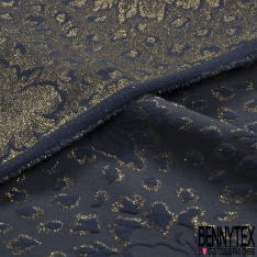 Polyamide élasthanne lingerie motif losange fantaisie gaufré pois lurex or ton sur ton mandarine