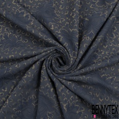 Polyamide élasthanne lingerie motif losange fantaisie gaufré pois lurex or ton sur ton mandarine