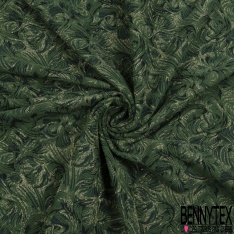 Polyamide élasthanne lingerie motif abstrait gaufré noir sang de taureau lurex or