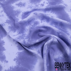 Coton double gaze tie and dye violette persane brume du soir