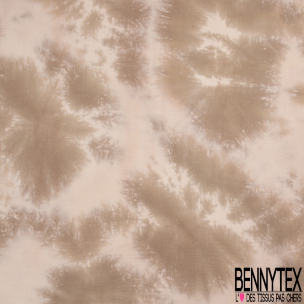 Coton double gaze tie and dye ambroisine thé vert