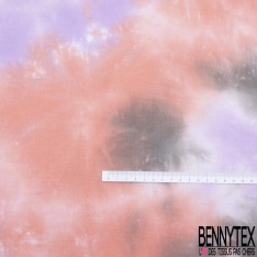 Coton double gaze tie and dye charbon souris