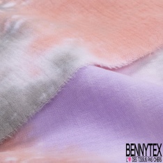Coton double gaze tie and dye charbon souris