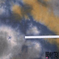 Coton double gaze tie and dye corail lilas blanc gorge de pigeon
