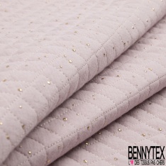Double gaze coton matelassée lotus pastille or