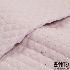 Double gaze coton matelassée lotus pastille or