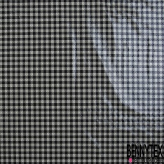 Polyamide élasthanne lingerie motif vichy noirn