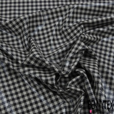 Polyamide élasthanne lingerie motif vichy noirn