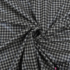 Polyamide élasthanne lingerie motif vichy noirn