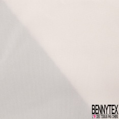 Taffetas polyester uni blanc discret